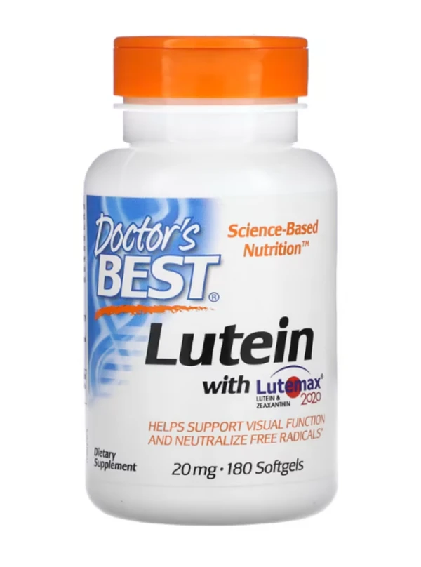 Doctor's Best, Lutein With Lutemax 2020, 20 mg, 180 Softgels