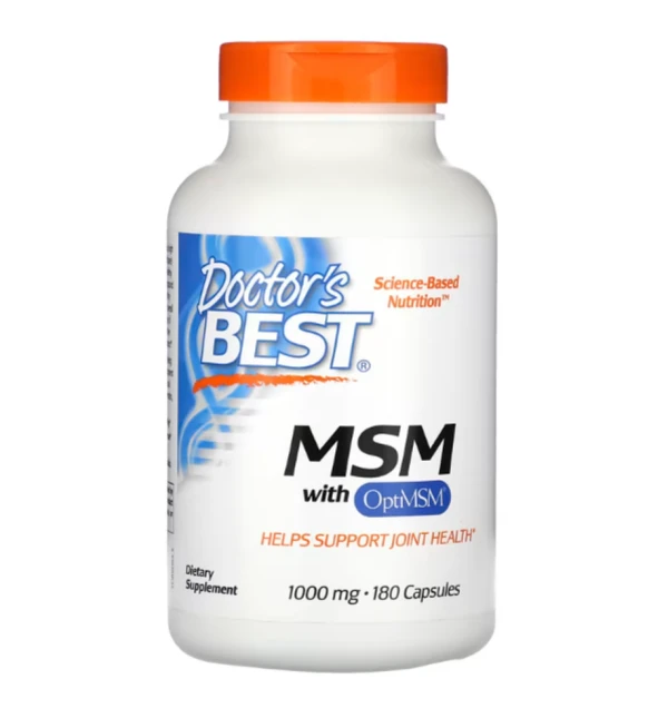 Doctor's Best, MSM with OptiMSM, 1,000 mg, 180 Capsules