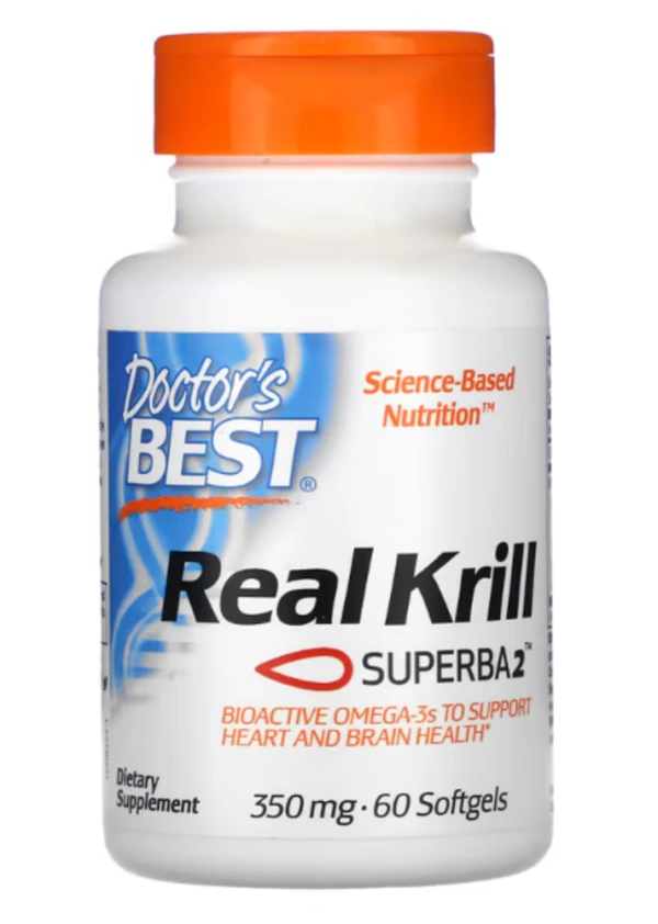 Doctor's Best, Real Krill, 350 mg, 60 Softgel