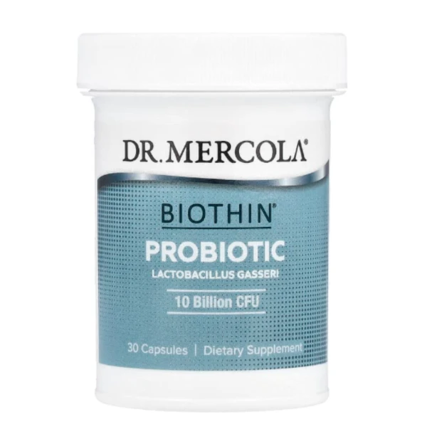 Dr. Mercola, Biothin® Probiotic, Lactobacillus Gasseri, 10 Billion CFU, 30 Capsules