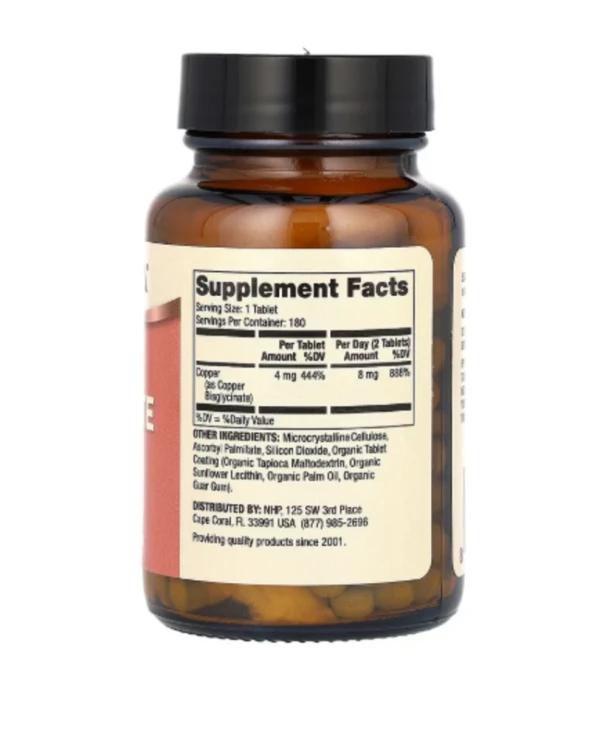Dr. Mercola, Copper Bisglycinate, 180 Tablets (4 mg per Tablet)