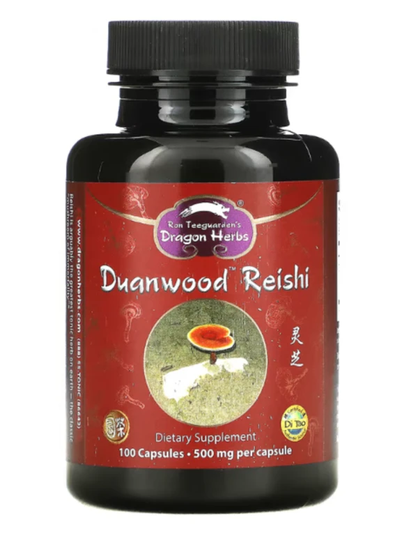 Dragon Herbs ( Ron Teeguarden ), Duanwood Reishi, 500 mg, 100 Capsules