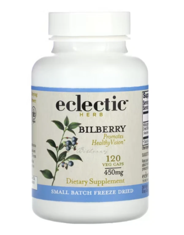 Eclectic Institute, Herb, Bilberry, 450 mg, 120 Veg Caps