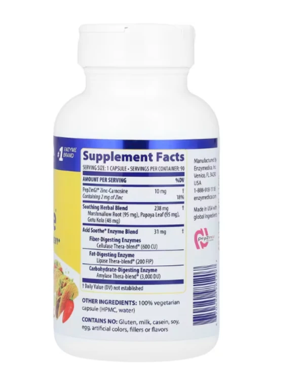 Enzymedica, Acid Soothe, 90 Capsules