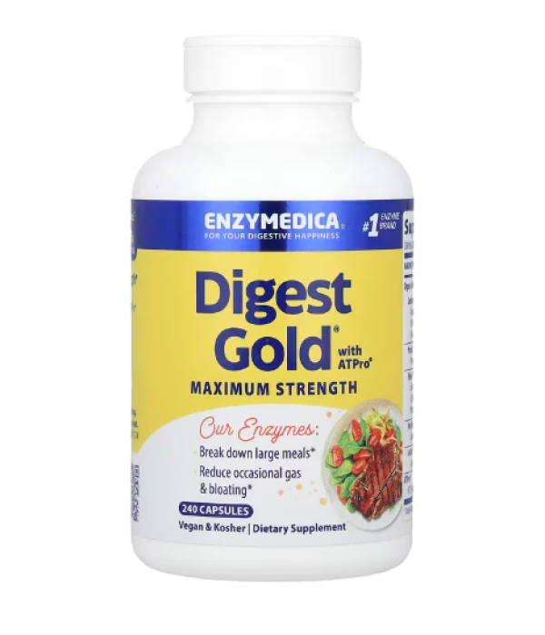 Enzymedica, Digest Gold® with ATPro®, Maximum Strength, 240 Capsules