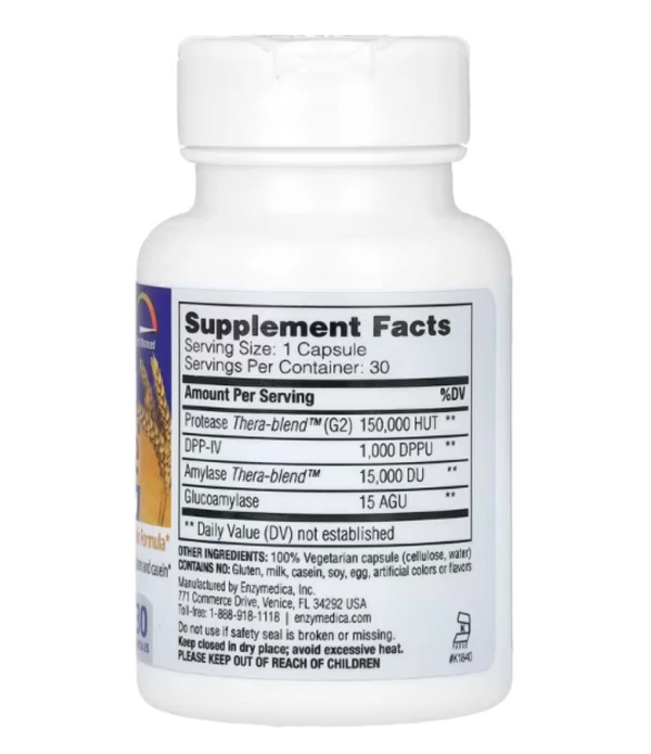 Enzymedica, GlutenEase, Extra Strength, 30 Capsules