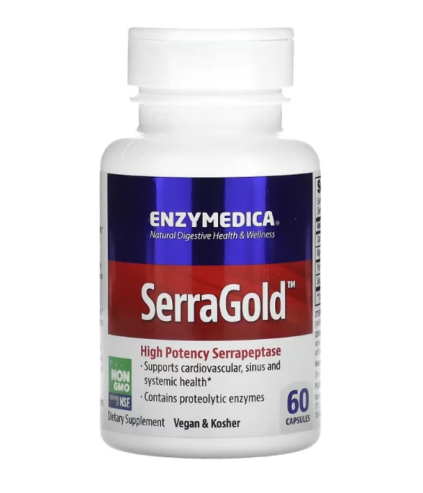 Enzymedica, SerraGold, High Potency Serrapeptase, 60 Capsules