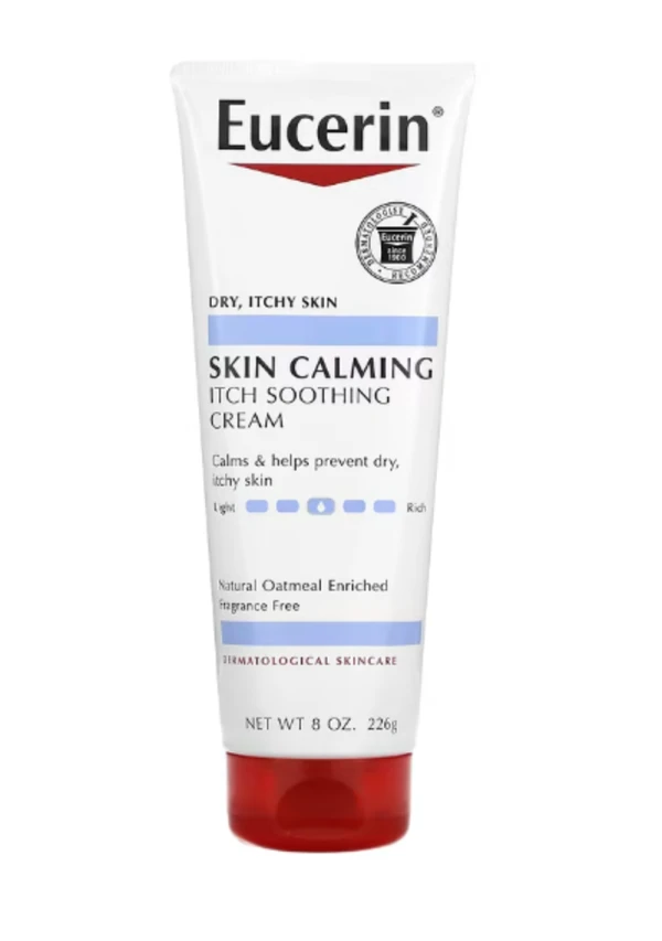 Eucerin, Skin Calming Itch Soothing Cream, Dry, Itchy Skin, Fragrance Free, 8 oz (226 g)