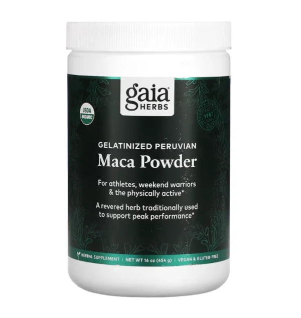 Gaia Herbs, Gelatinized Peruvian Maca Powder, 16 oz (454 g)