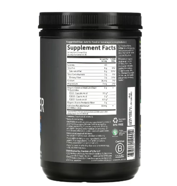 Garden of Life, Dr. Formulated Keto, Organic MCT Powder, 10.58 oz (300 g)