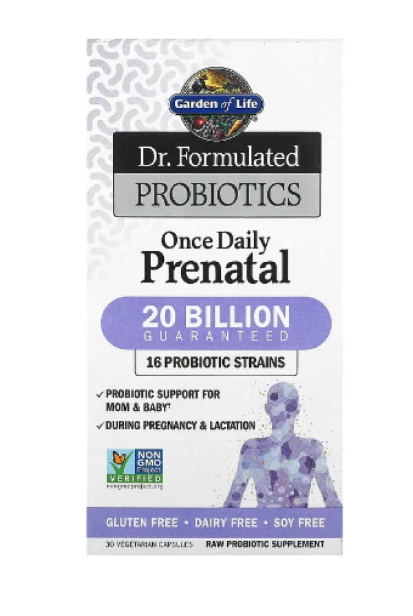 Garden of Life, Dr. Formulated Probiotics, Once Daily Prenatal, 30 Vegetarian Capsules