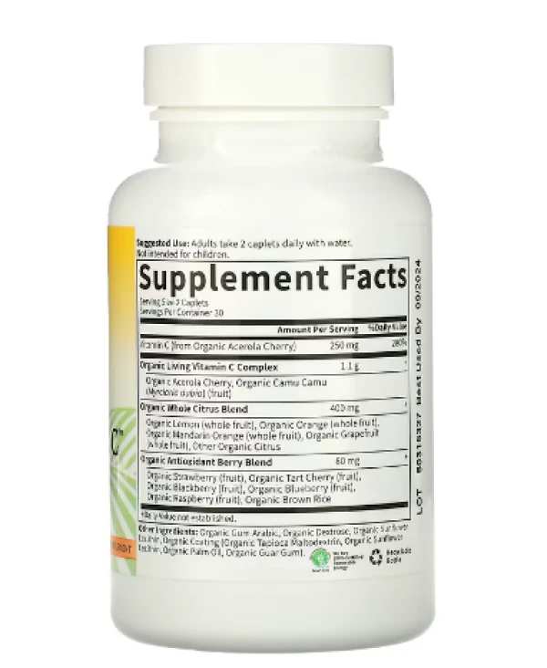 Garden of Life, Living Vitamin C, 60 Vegetarian Caplets