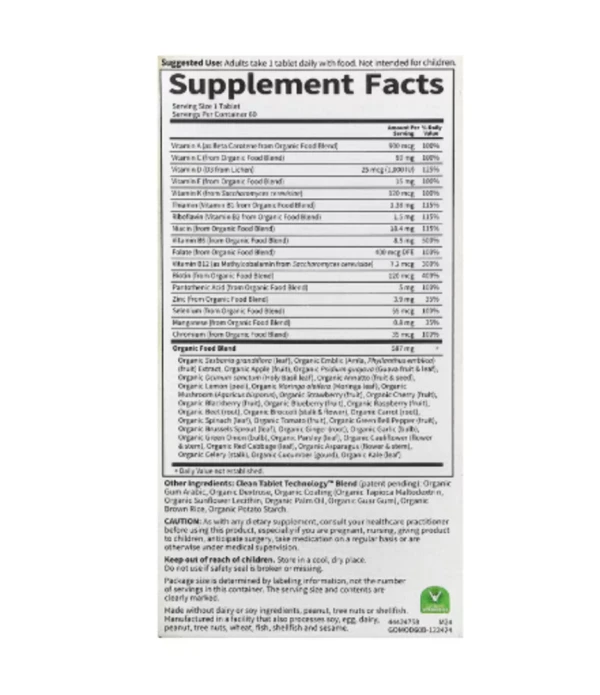 Garden of Life, Organics, Men's Once Daily, 60 Vegan Tablets