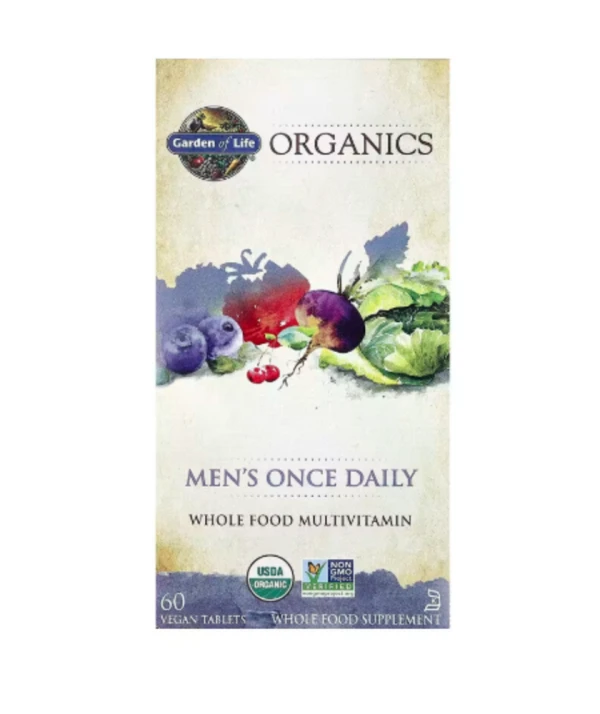 Garden of Life, Organics, Men's Once Daily, 60 Vegan Tablets