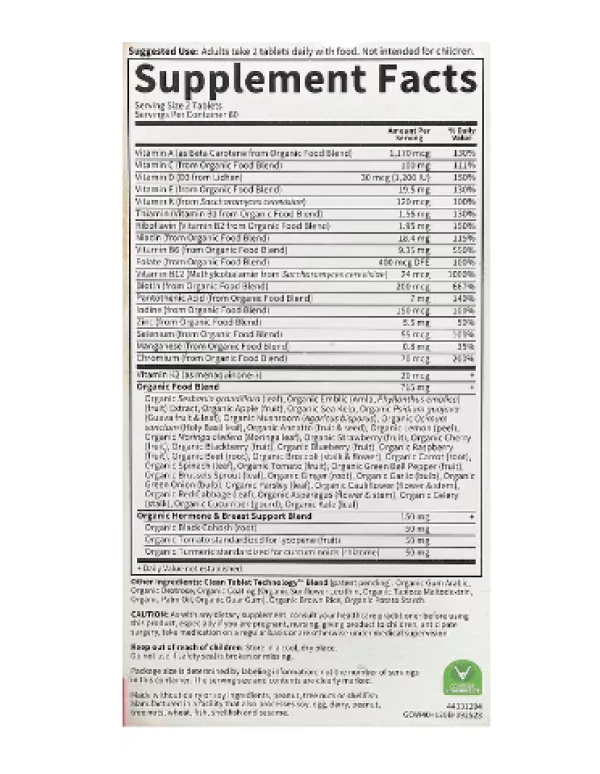 Garden of Life, Organics, Women's Multi 40+, 120 Vegan Tablets