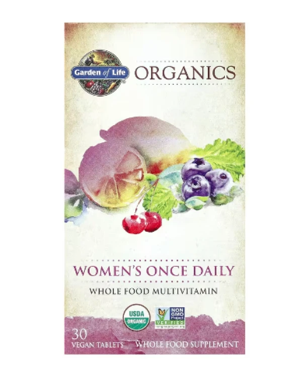 Garden of Life, Organics, Women's Once Daily, 30 Vegan Tablets