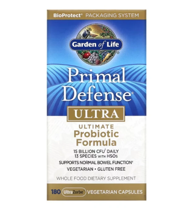 Garden of Life, Primal Defense, Ultra, Ultimate Probiotic Formula, 180 UltraZorbe Vegetarian Capsules