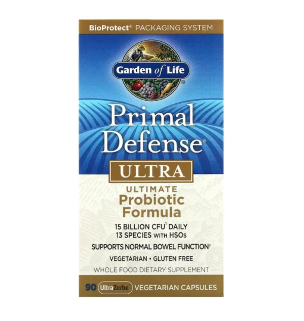 Garden of Life, Primal Defense, Ultra, Ultimate Probiotic Formula, 90 UltraZorbe Vegetarian Capsules