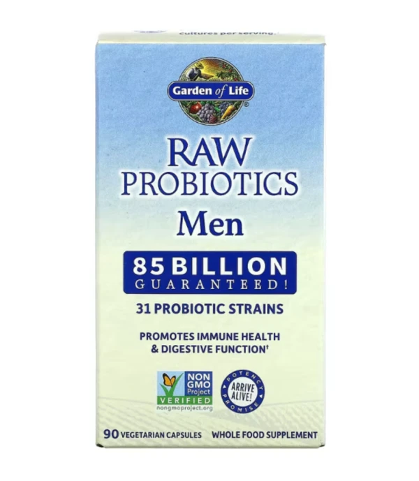 Garden of Life, RAW Probiotics, Men, 85 Billion, 90 Vegetarian Capsules (28.33 Billion Live Cultures per Capsule)