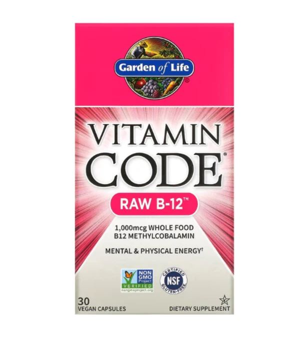 Garden of Life, Vitamin Code, RAW B-12, 30 Vegan Capsules