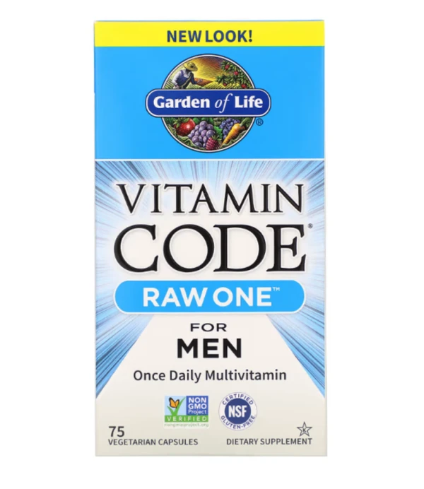 Garden of Life, Vitamin Code, RAW One, Once Daily Multivitamin For Men, 75 Vegetarian Capsules
