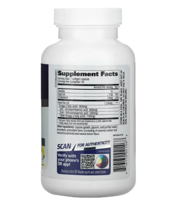 GAT, Omega-3, Lemon, 90 Softgels