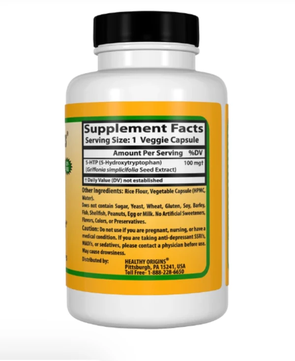 Healthy Origins, 5-HTP, 100 mg, 120 Veggie Capsules