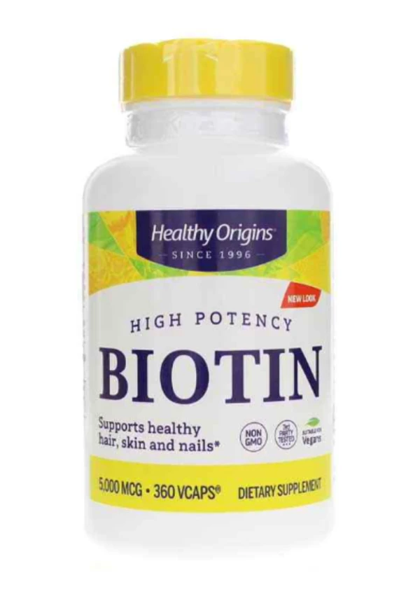 Healthy Origins, Biotin, High Potency, 5,000 mcg, 360 Vcaps