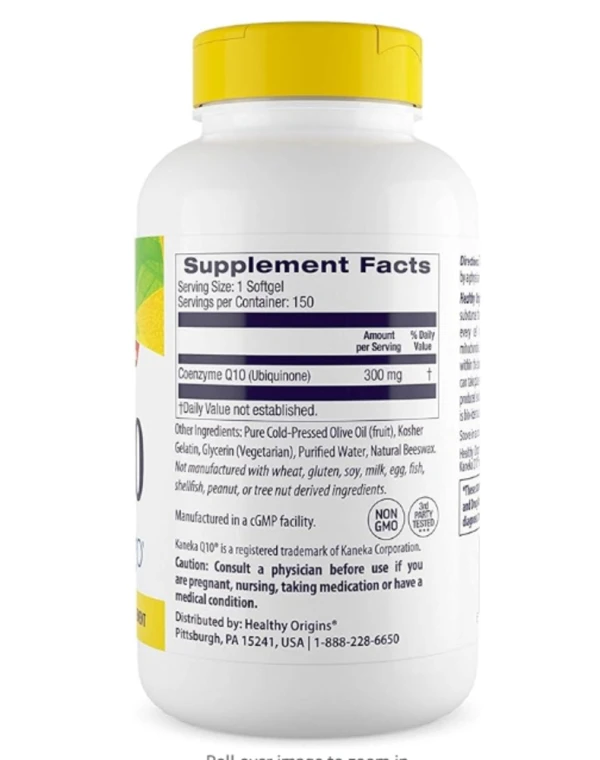 Healthy Origins, CoQ10, Kaneka Q10, 300 mg, 150 Softgels