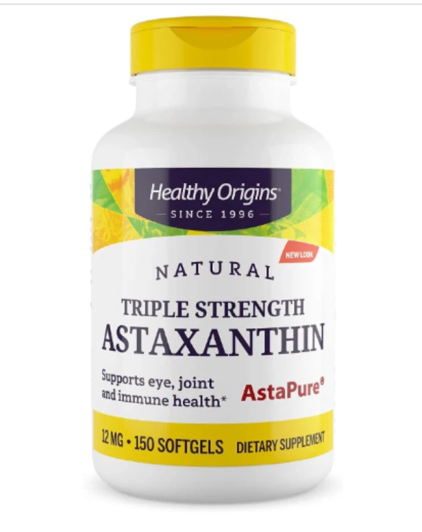 Healthy Origins, Triple Strength Astaxanthin, 12 mg, 150 Softgels