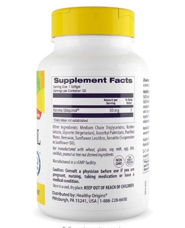 Healthy Origins, Ubiquinol, Kaneka Q+, 50 mg, 60 Softgels