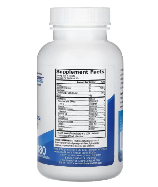 Houston Enzymes, TriEnza Chewable, 180 Chewable Tablets