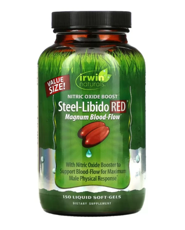 Irwin Naturals, Steel-Libido Red, Magnum Blood-Flow, 150 Liquid Soft-Gels
