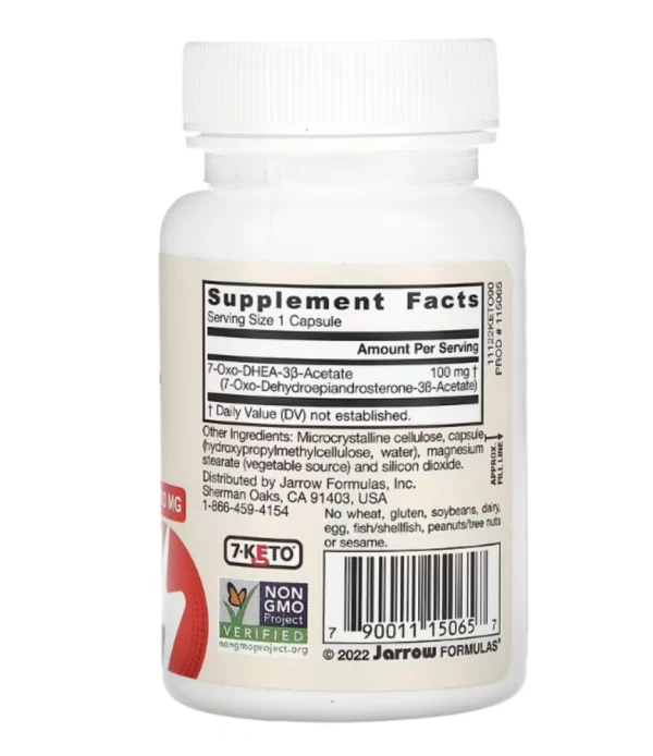 Jarrow Formulas, 7-Keto DHEA, 100 mg, 90 Veggie Caps