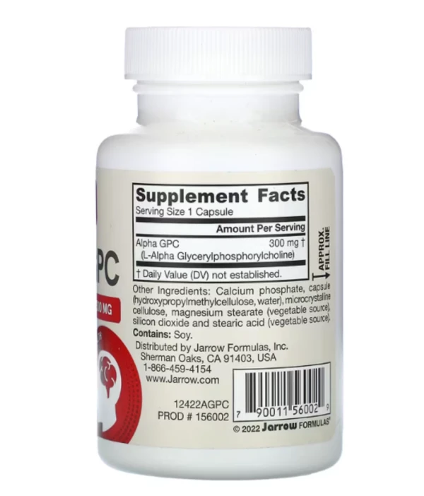 Jarrow Formulas, Alpha GPC, 300 mg, 60 Veggie Caps