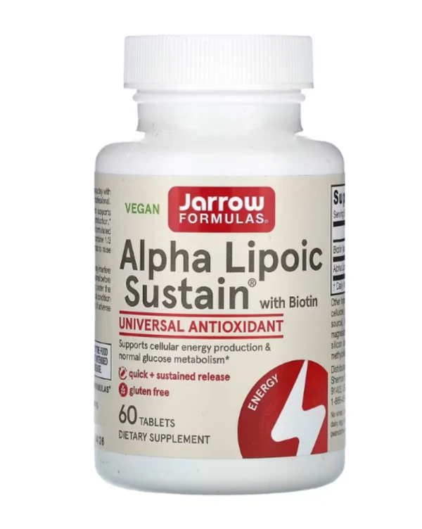 Jarrow Formulas, Alpha Lipoic Sustain with Biotin, 60 Tablets