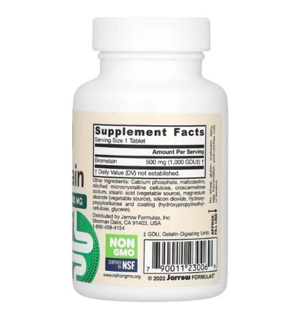 Jarrow Formulas, Bromelain, 500 mg, 60 Tablets