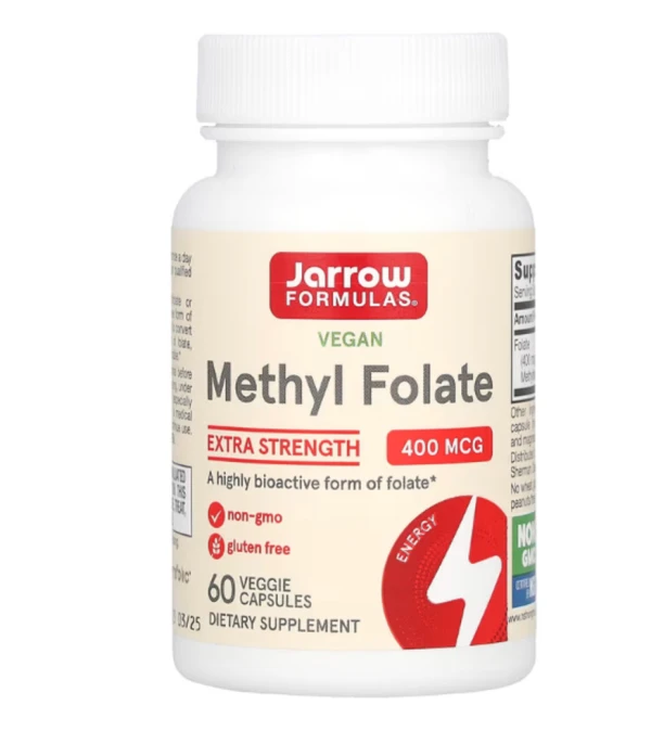 Jarrow Formulas, Methyl Folate,Extra Strength, 400 mcg, 60 Veggie Capsules