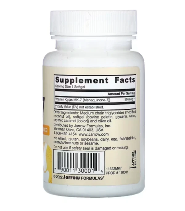Jarrow Formulas, MK-7, 90 mcg, 60 Softgels