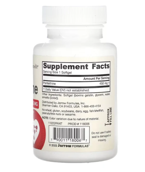 Jarrow Formulas, Pantethine, 450 mg, 60 Softgels