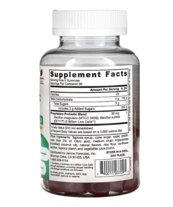 Jarrow Formulas, Probiotic Duo, Raspberry, 60 Gummies