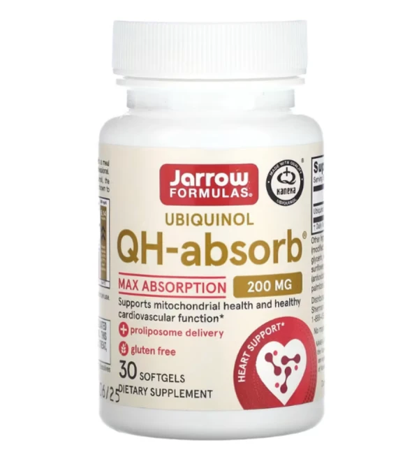 Jarrow Formulas, QH-Absorb, Ubiquinol, 200 mg, 30 Softgels