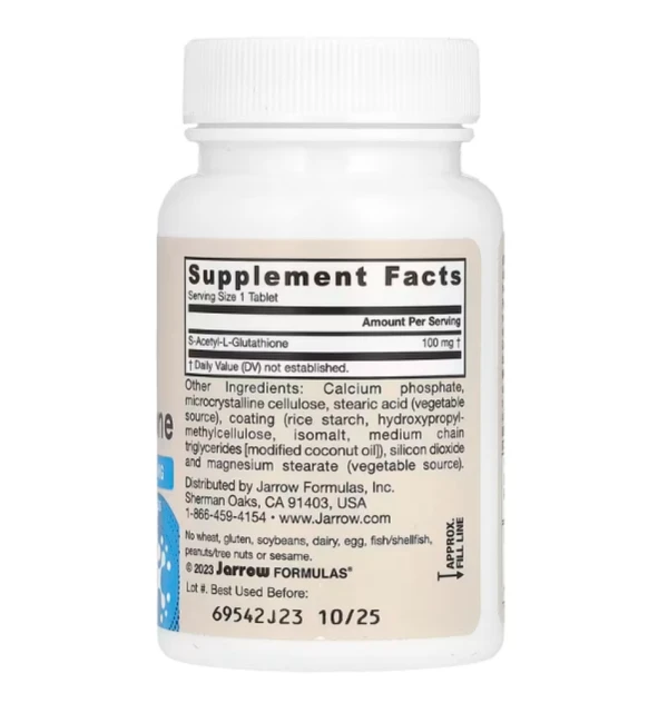 Jarrow Formulas, S-Acetyl L-Glutathione, 100 mg, 60 Tablets