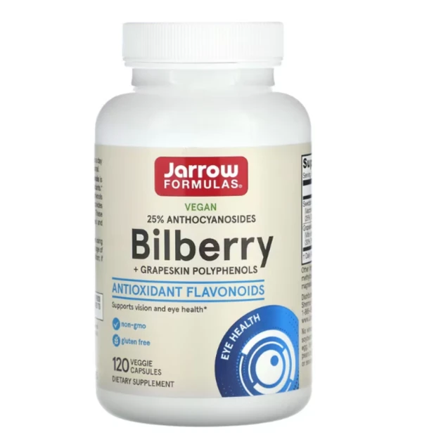 Jarrow Formulas, Vegan Bilberry + Grapeskin Polyphenols, 120 Veggie Capsules