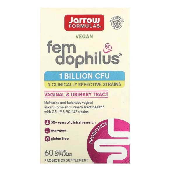 Jarrow Formulas, Vegan Fem Dophilus, 1 Billion CFU, 60 Veggie Capsules