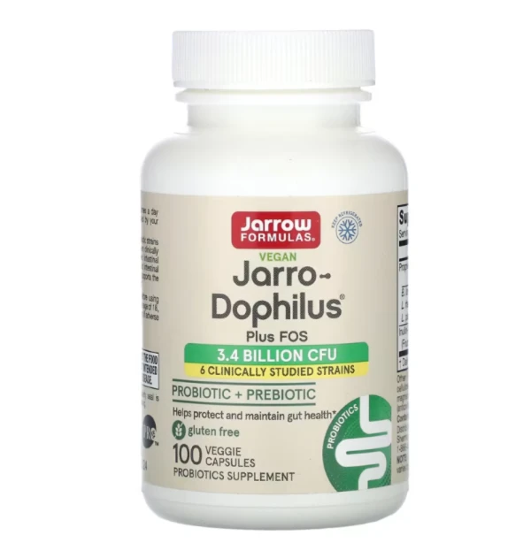 Jarrow Formulas, Vegan Jarro-Dophilus Plus FOS, 100 Veggie Capsules
