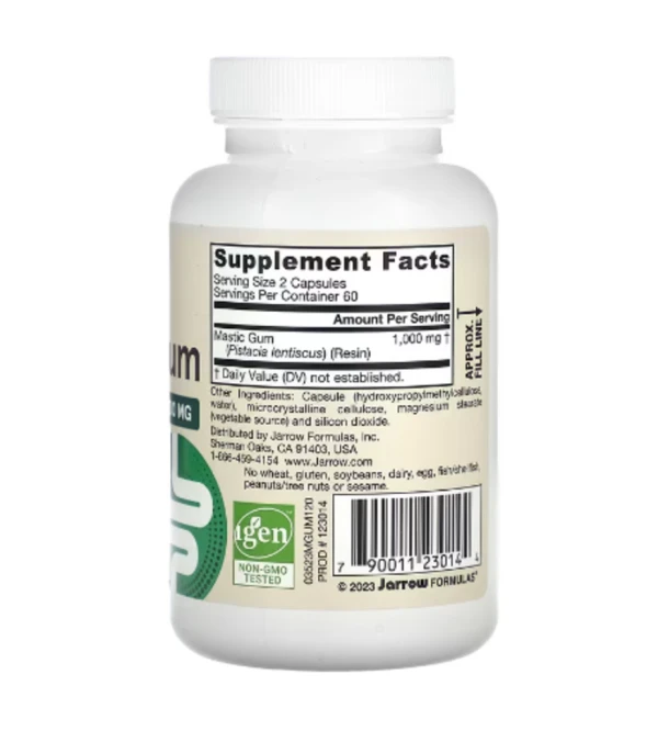 Jarrow Formulas, Vegan Mastic Gum, 1,000 mg, 120 Veggie Capsules