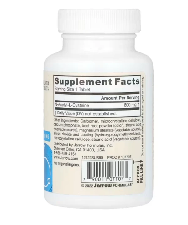 Jarrow Formulas, Vegan N-A-C Sustain, 600 mg, 60 Tablets