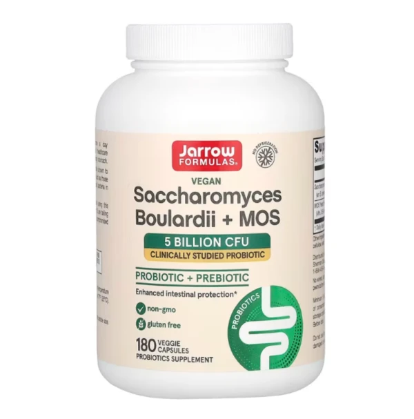 Jarrow Formulas, Vegan Saccharomyces Boulardii + MOS, 5 Billion CFU, 180 Veggie Capsules