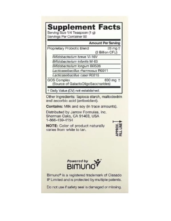 Jarrow Formulas, Vegetarian Jarro-Dophilus Baby, 3 Months+, 3 Billion CFU, 2.1 oz (60 g)
